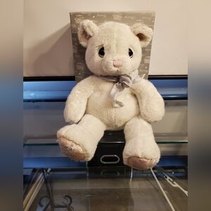 25th Anniversay Precious Moments White and Pink Teddy Bear